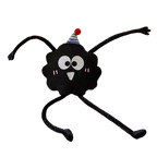 Cute Black Coal Ball Odd-Shaped Plush Throw Pillow