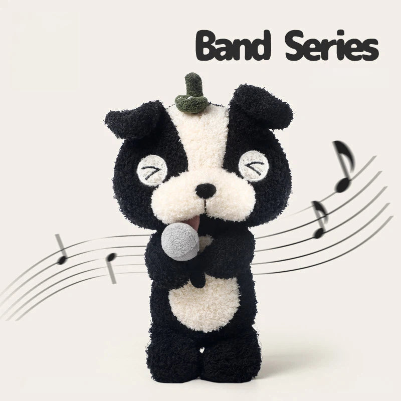 Cute Guitar Dog Stuffed Animal Band Series Plush Toy