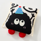Cute Cartoon Coal Ball Plush Throw Pillow & Long Lumbar Pillow