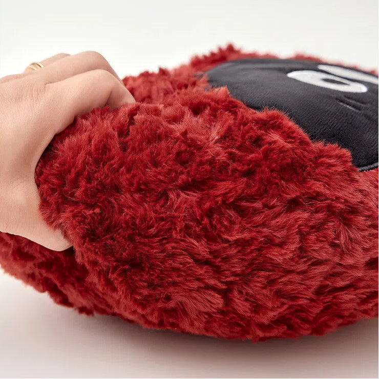 Heart-Shaped Coal Ball Pattern Plush Throw Pillow