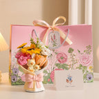 Creative Artificial Bouquet Figurine, Cat & Bunny Resin Flower Decor