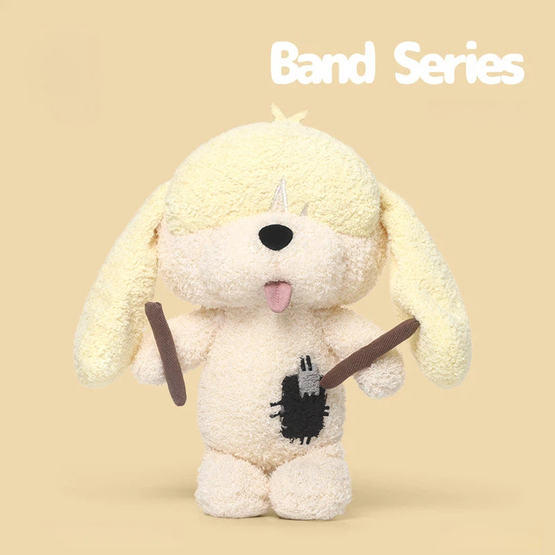 Cute Guitar Dog Stuffed Animal Band Series Plush Toy