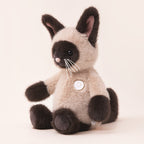 Soft Brown Siamese Cat Plush Toy