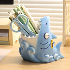 Funny Shark Pen Holder Desk Organizer, Cute Shark Pencil Holder