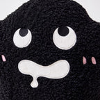 Cute Cartoon Coal Shaped Teddy Fleece Throw Pillow