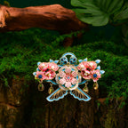 Pink Paper Kite Brooch with Peony Design