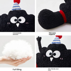 Cute Cartoon Black Coal Ball Shaped Lumbar Pillow