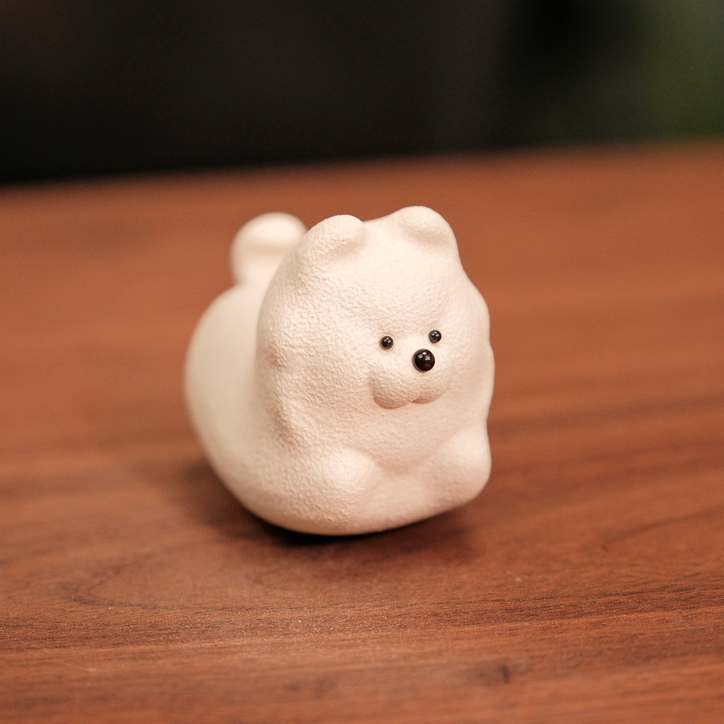 Handmade Cute Samoyed Dog Figurine