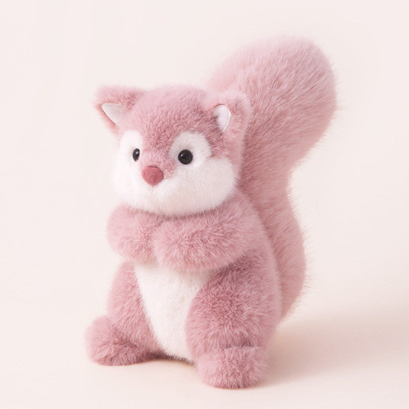 Pink Fluffy Squirrel Plush Toy