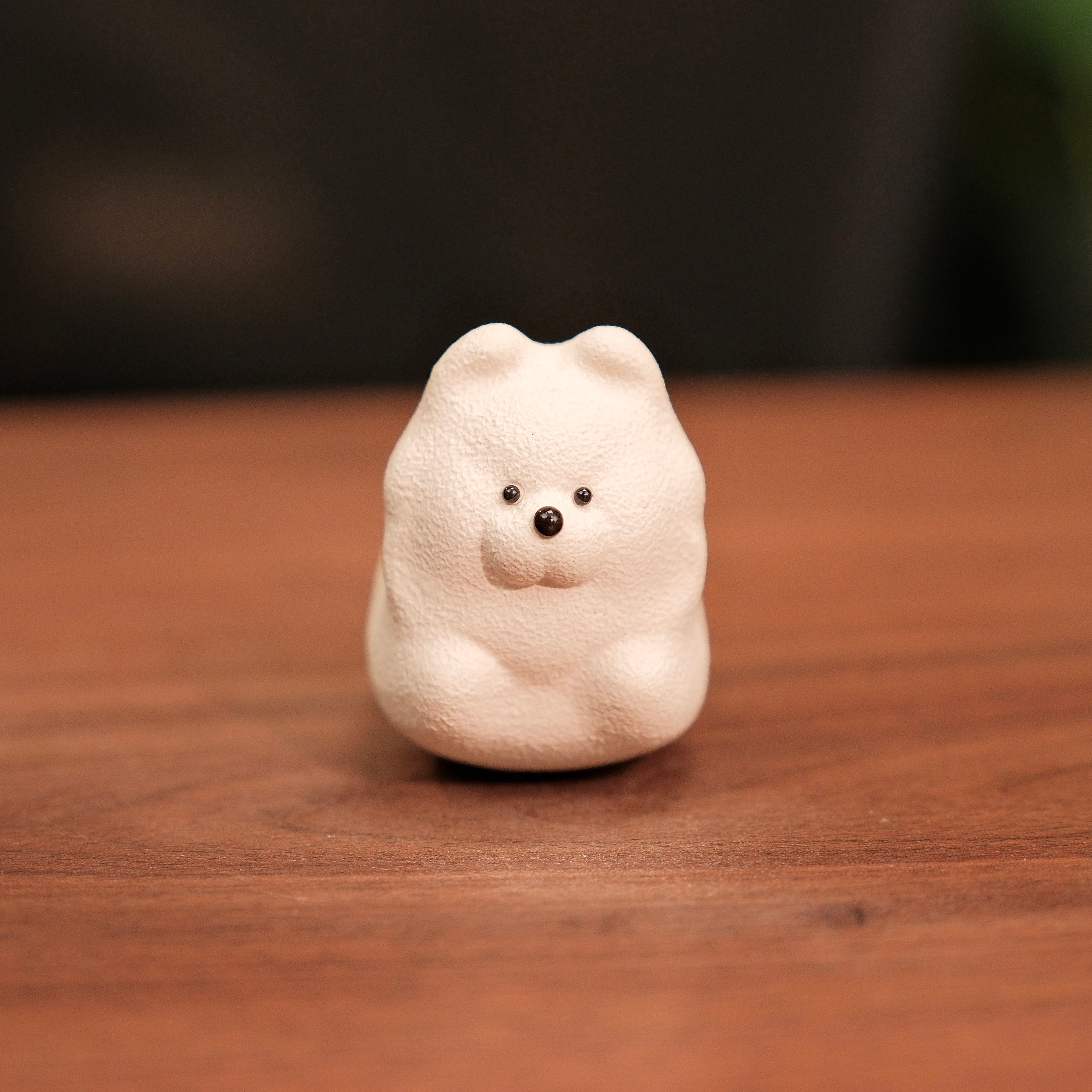 Handmade Cute Samoyed Dog Figurine