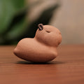 Handmade Purple Clay Capybara Ornament