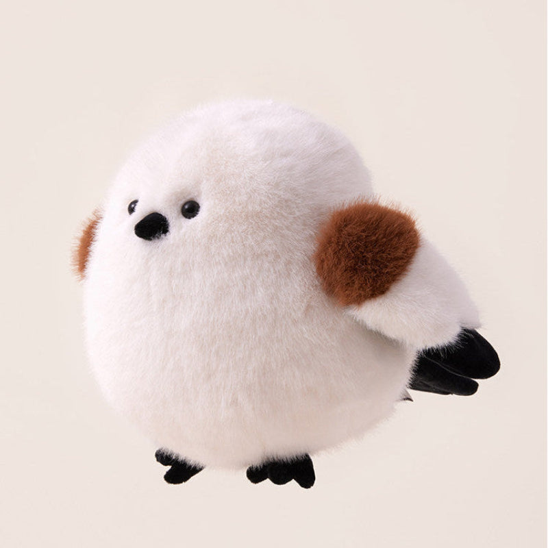 Fluffy White Tit Plush Toy