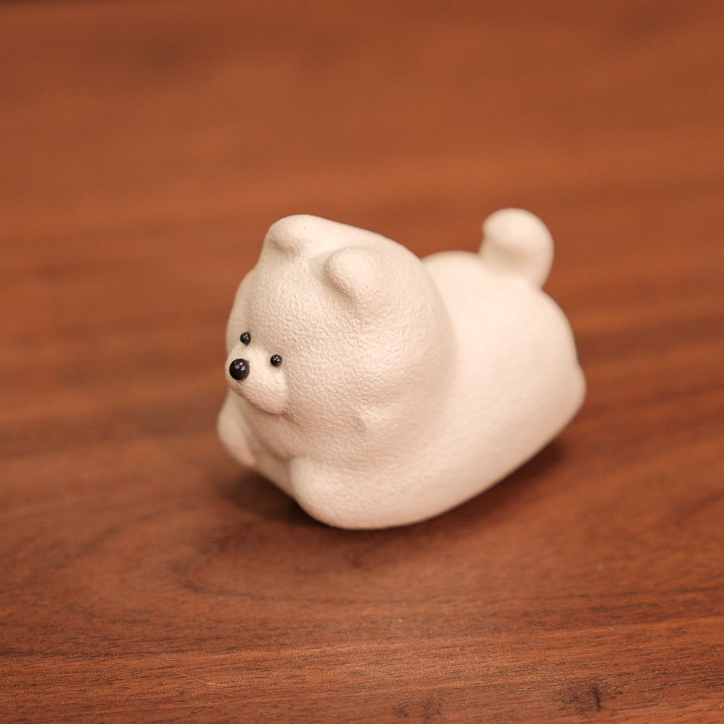Handmade Cute Samoyed Dog Figurine