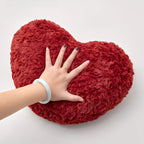 Heart-Shaped Coal Ball Pattern Plush Throw Pillow