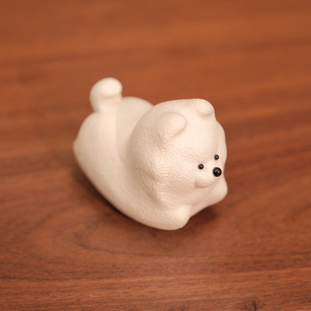 Handmade Cute Samoyed Dog Figurine