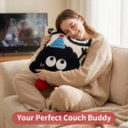 Cute Cartoon Coal Ball Plush Throw Pillow & Long Lumbar Pillow