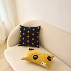 Cute Cartoon Cat Embroidered Throw Pillow