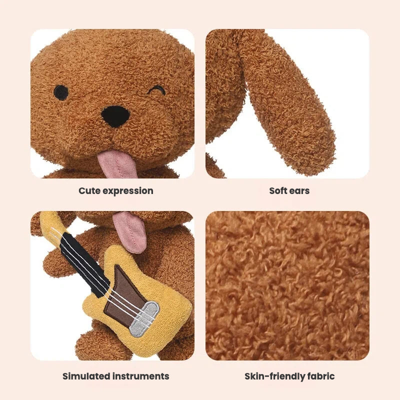 Cute Guitar Dog Stuffed Animal Band Series Plush Toy
