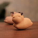 Handmade Purple Clay Capybara Ornament