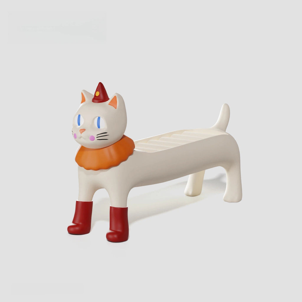 Circus Cat Ring Holder, Cute Resin Jewelry Organizer for Desk