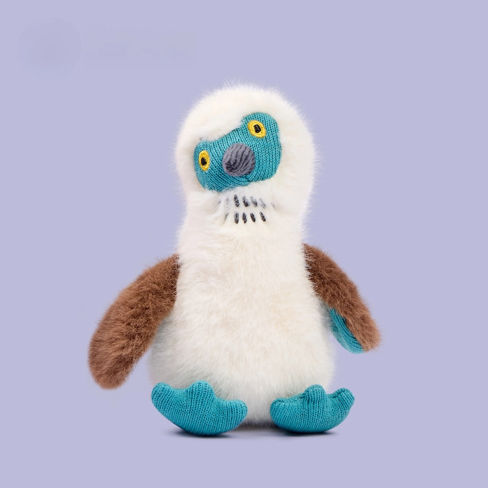 Blue-footed Booby Mini Plush Keychain, OEKO-TEX Certified Bag Charm