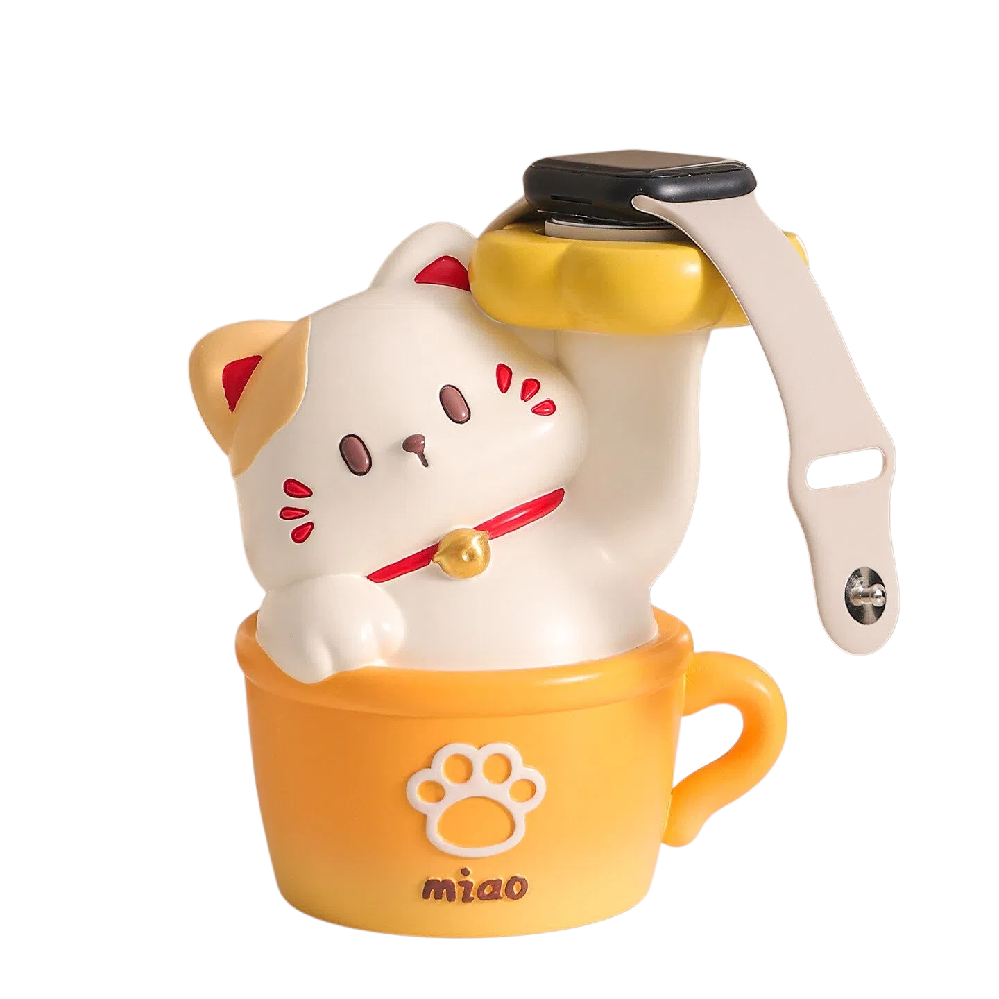 Calico Cat Watch Charger Stand, Cute Resin Desk Decor