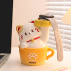 Calico Cat Watch Charger Stand, Cute Resin Desk Decor