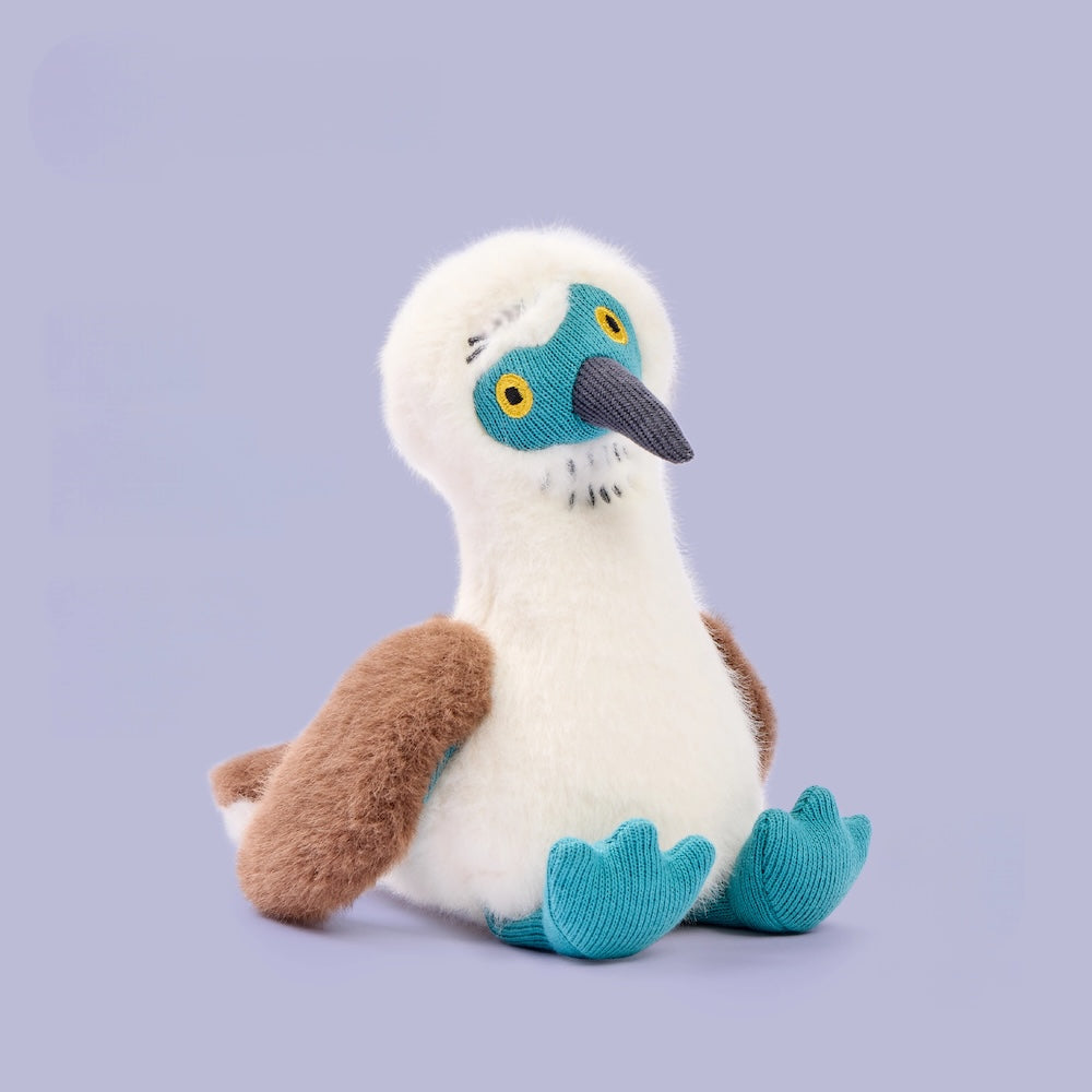 Blue-footed Booby Plush Keychain, Cute Soft Bag Charm for Backpacks