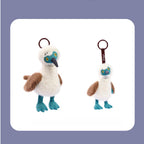 Blue-footed Booby Plush Keychain, Cute Soft Bag Charm for Backpacks