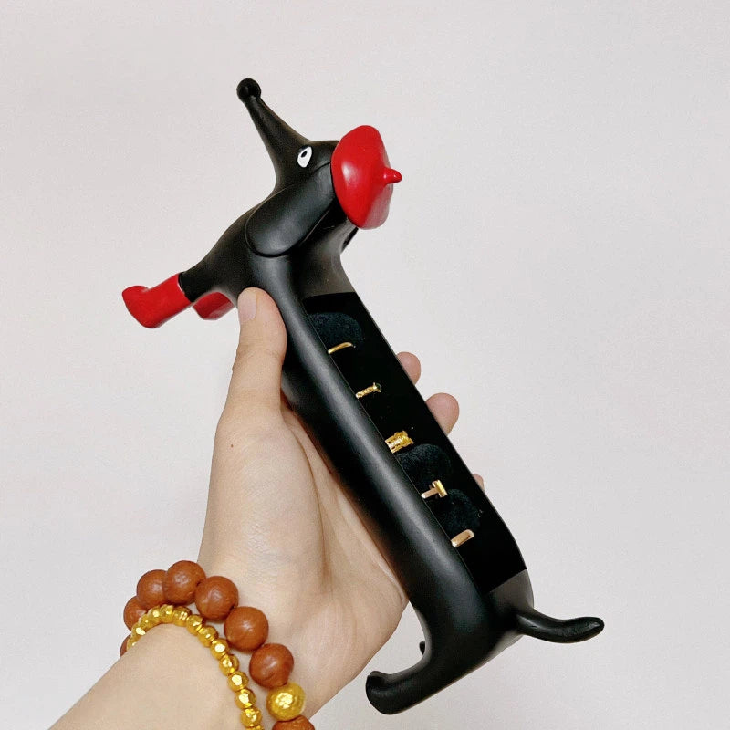 Cute Dachshund Ring Holder, Resin Jewelry Organizer Tray