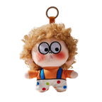 Adorable Plush Curly Hair Doll Bag Charm, Curly-haired Plush Doll Keychain