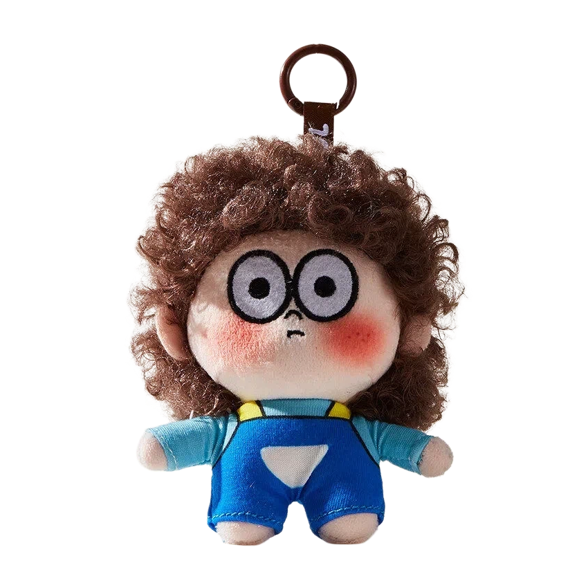 Adorable Plush Curly Hair Doll Bag Charm, Curly-haired Plush Doll Keychain