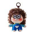 Adorable Plush Curly Hair Doll Bag Charm, Curly-haired Plush Doll Keychain