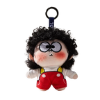 Adorable Plush Curly Hair Doll Bag Charm, Curly-haired Plush Doll Keychain