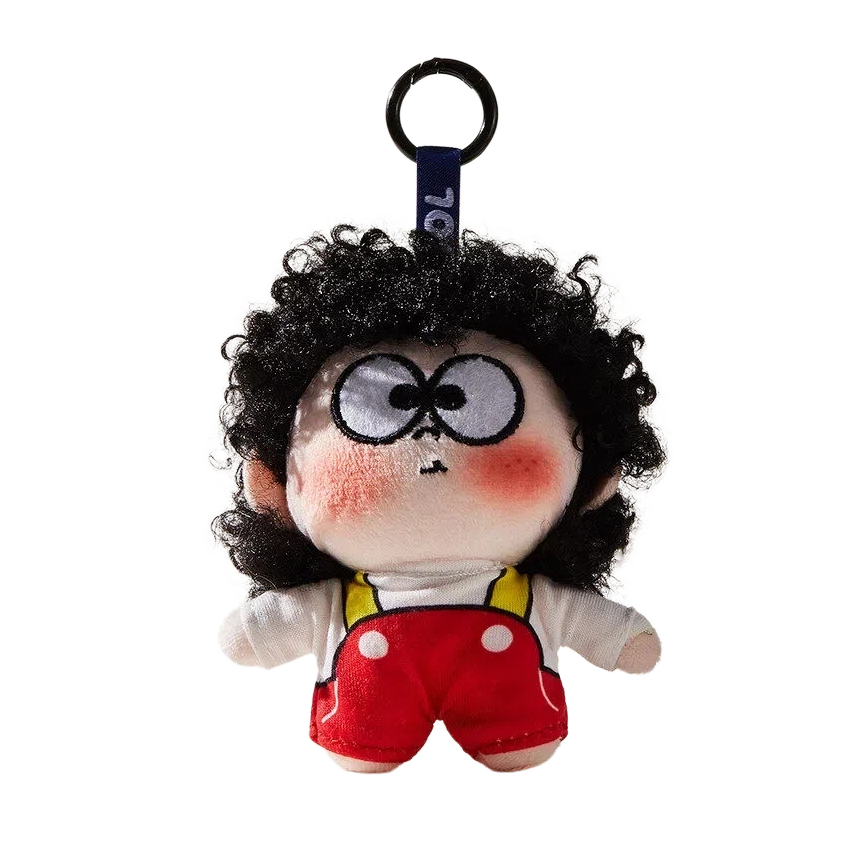 Adorable Plush Curly Hair Doll Bag Charm, Curly-haired Plush Doll Keychain