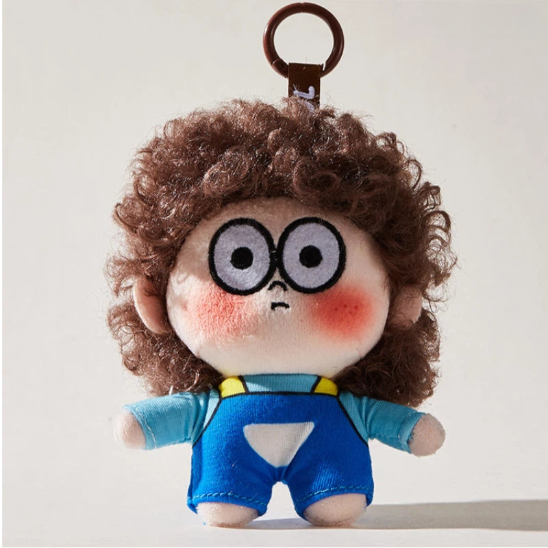 Adorable Plush Curly Hair Doll Bag Charm, Curly-haired Plush Doll Keychain