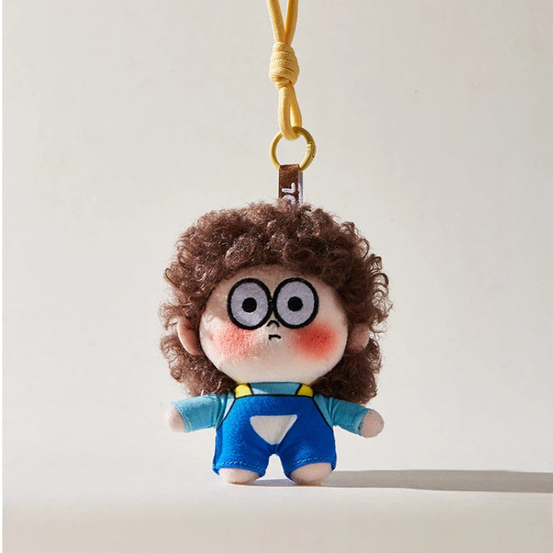 Adorable Plush Curly Hair Doll Bag Charm, Curly-haired Plush Doll Keychain