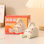 Cute Calico Cat Phone Stand, Kawaii Desk Accessory & Decor for Cat Lovers