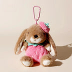 Berry Bunny Strawberry Bag Charm - product image 1 showing the strawberry bunny bag charm