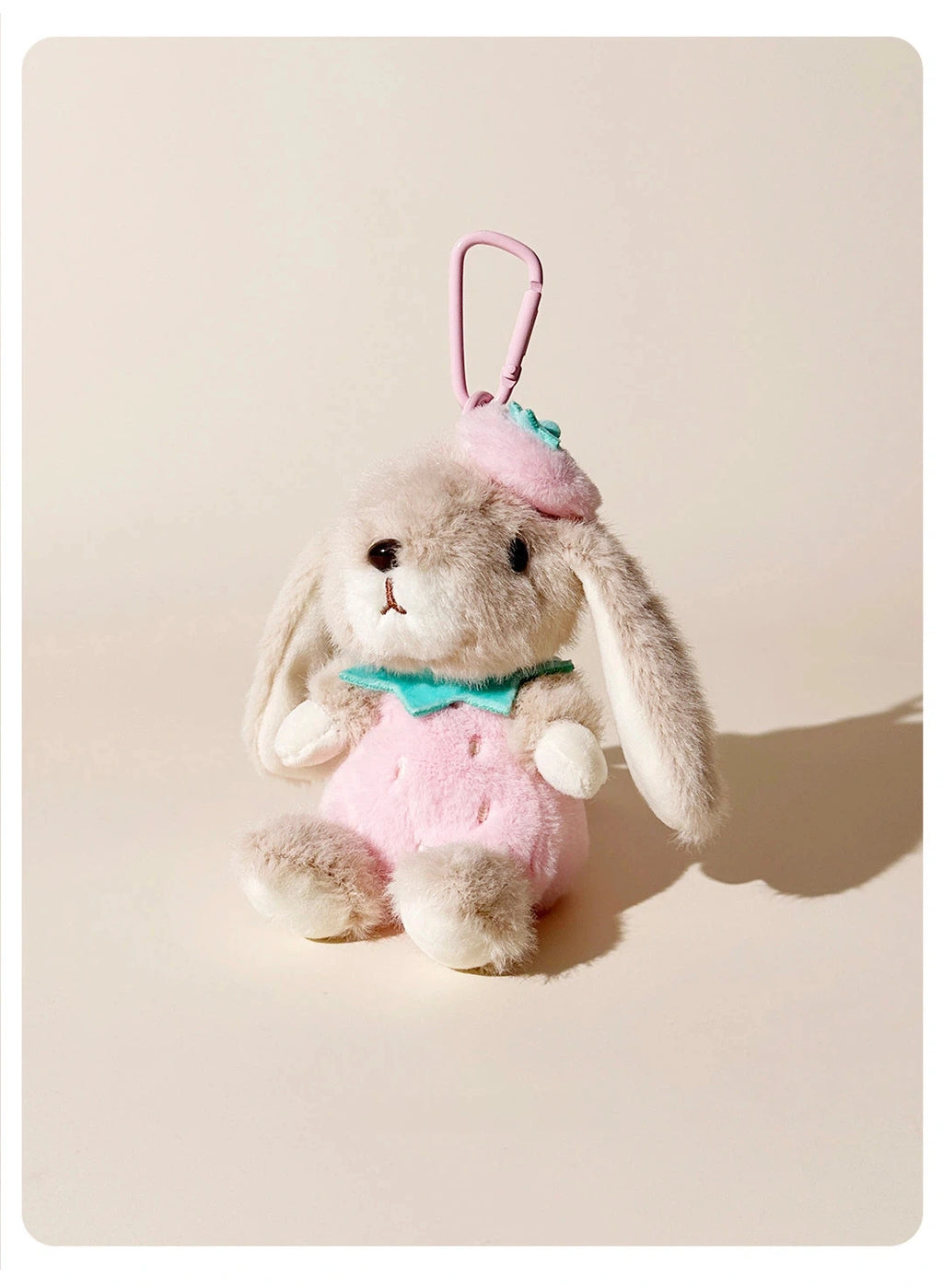 Berry Bunny Strawberry Bag Charm - product image 6 showing the strawberry bunny bag charm