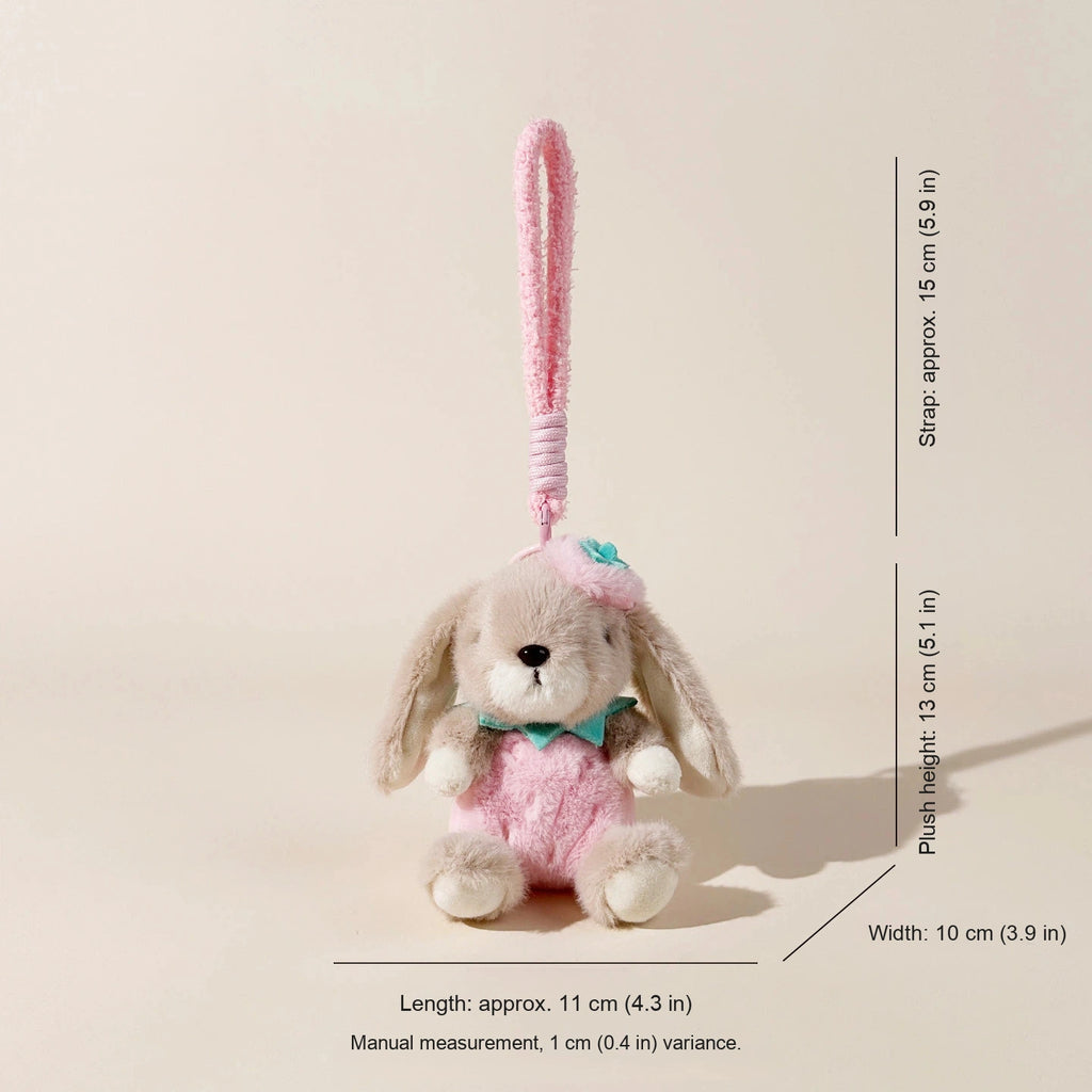 Berry Bunny Strawberry Bag Charm - Pink Strawberry Bunny variant