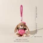 Berry Bunny Strawberry Bag Charm - Rose Red Strawberry Bunny variant