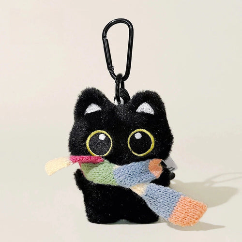 Gentleman Black Cat Bag Charm - product image 1 showing the black cat bag charm