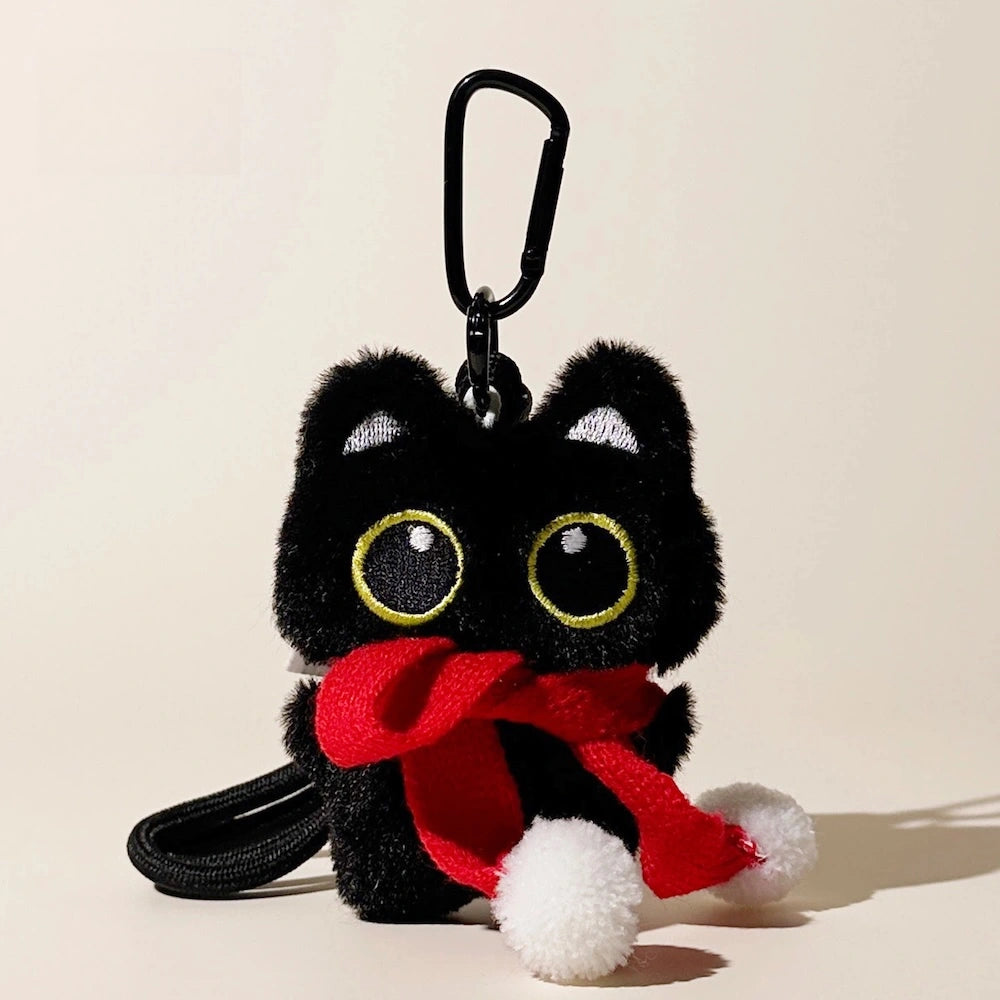 Gentleman Black Cat Bag Charm - product image 3 showing the black cat bag charm