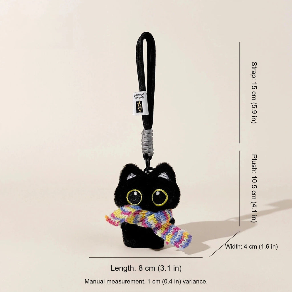 Gentleman Black Cat Bag Charm - Cream Yellow Color Black Cat variant
