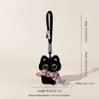 Gentleman Black Cat Bag Charm - Cream Yellow Color Black Cat variant