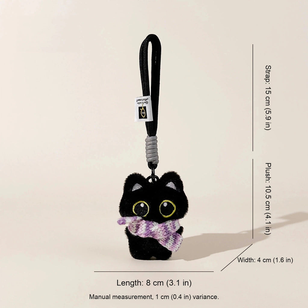 Gentleman Black Cat Bag Charm - Dream Purple Black Cat variant