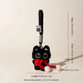 Gentleman Black Cat Bag Charm - Red Scarf Black Cat variant