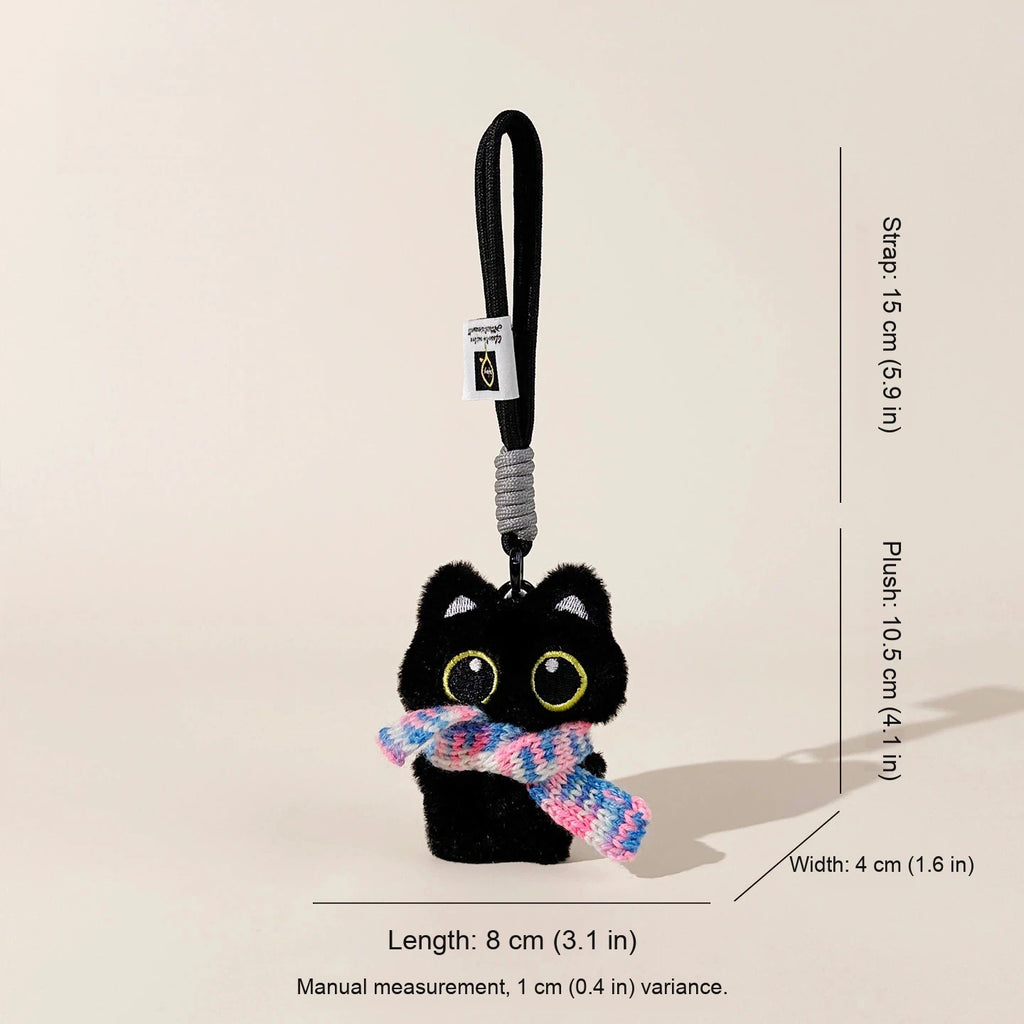 Gentleman Black Cat Bag Charm - Sea Salt Pink Black Cat variant