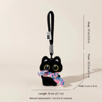 Gentleman Black Cat Bag Charm - Sea Salt Pink Black Cat variant